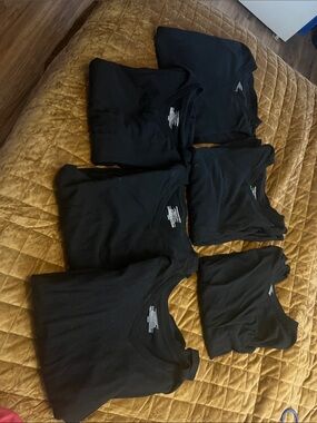 🔥Five Black Crewneck T-Shirts - Classic Basic Set #BUNDLE